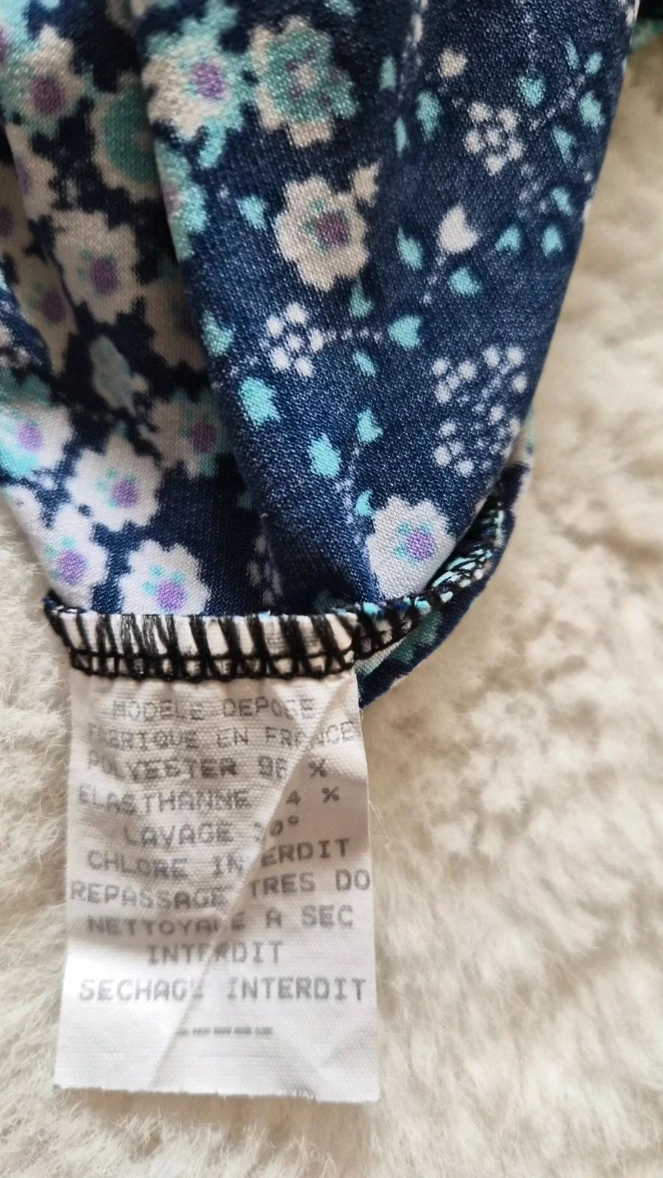Blusa/Túnica de verão fluida feminina tamanho 48/50 Feito na França – photo 6